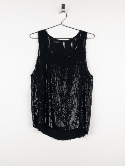 Balmain by Decarnin AW10 Distressed Sequin Tank Top