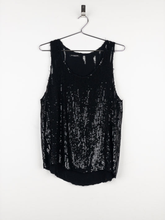 Balmain by Decarnin AW10 Distressed Sequin Tank Top