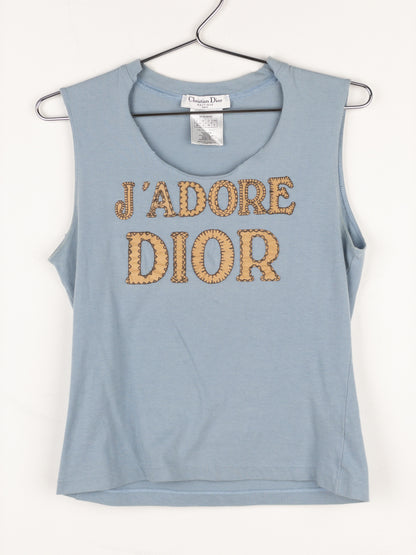 Dior by Galliano AW03 ‘Jadore Dior’ Embroidery Tank Top