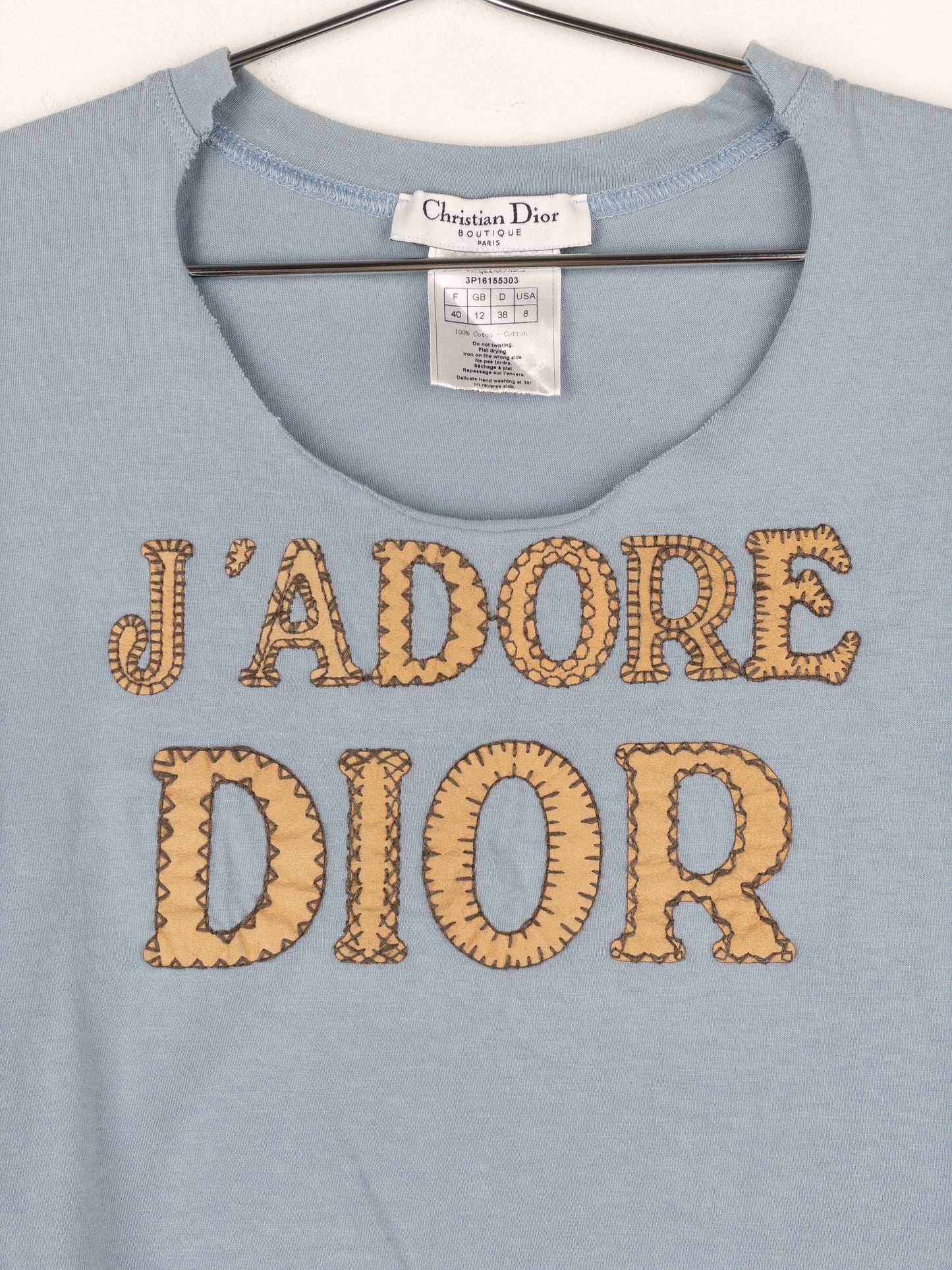 Dior by Galliano AW03 ‘Jadore Dior’ Embroidery Tank Top