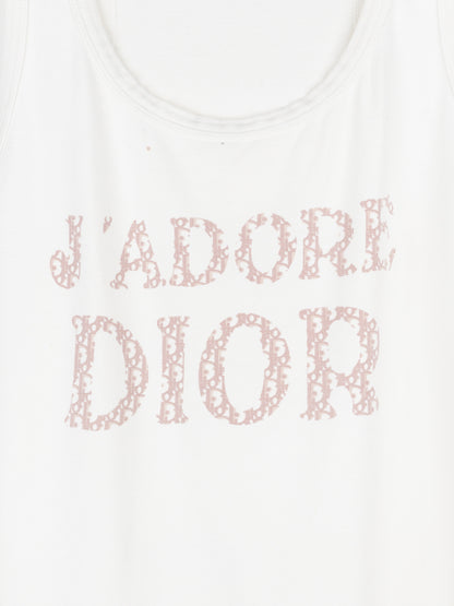 Dior by Galliano 2000s ‘Jadore Dior’ Monogram Tank Top