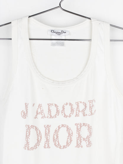 Dior by Galliano 2000s ‘Jadore Dior’ Monogram Tank Top