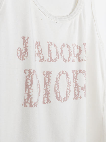 Dior by Galliano 2000s ‘Jadore Dior’ Monogram Tank Top