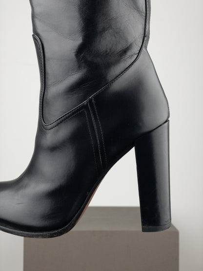 Prada 2000s Knee-High Leather Heel Boots
