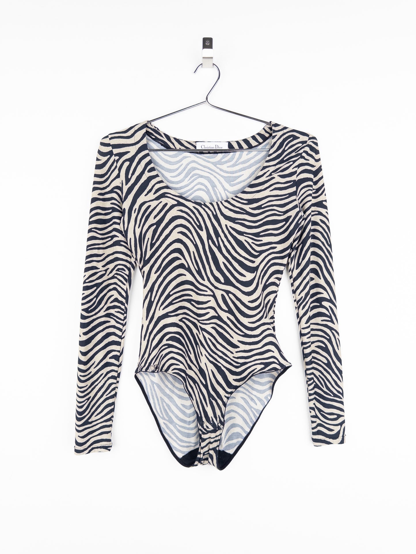 Dior by Galliano 2000s Zebra Print Body Suit