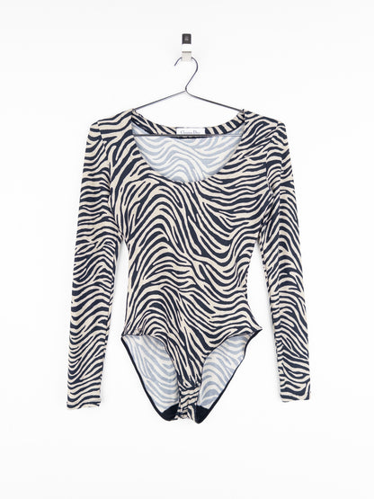 Dior by Galliano 2000s Zebra Print Body Suit