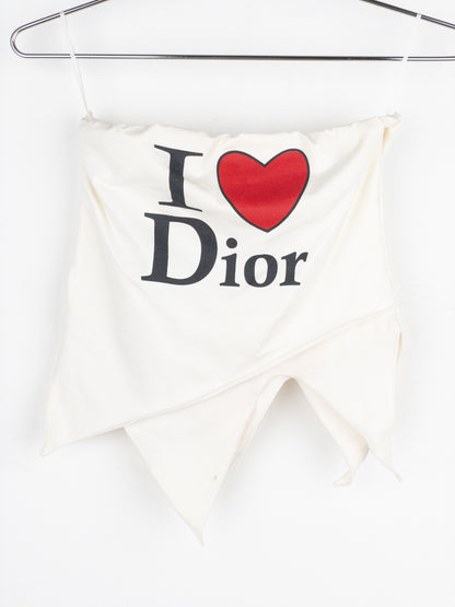 Dior by Galliano AW03 ‘I Love Dior’ Fringe Tube Top