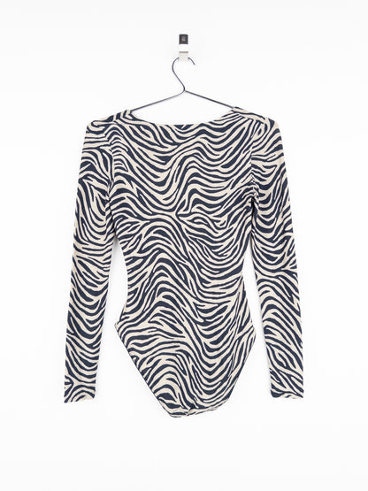 Dior by Galliano 2000s Zebra Print Body Suit