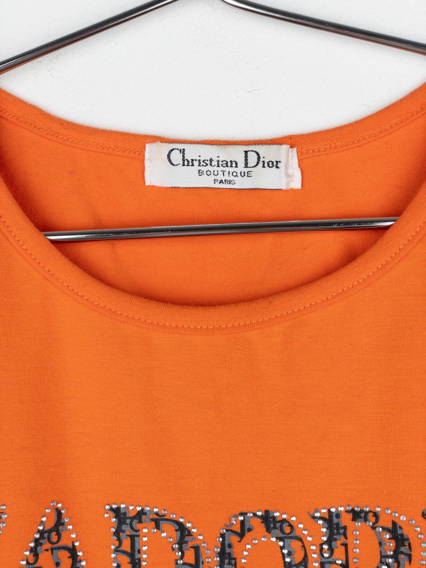 Dior by Galliano AW02 ‘Jadore Dior’ Monogram Rhinestone Tank Top