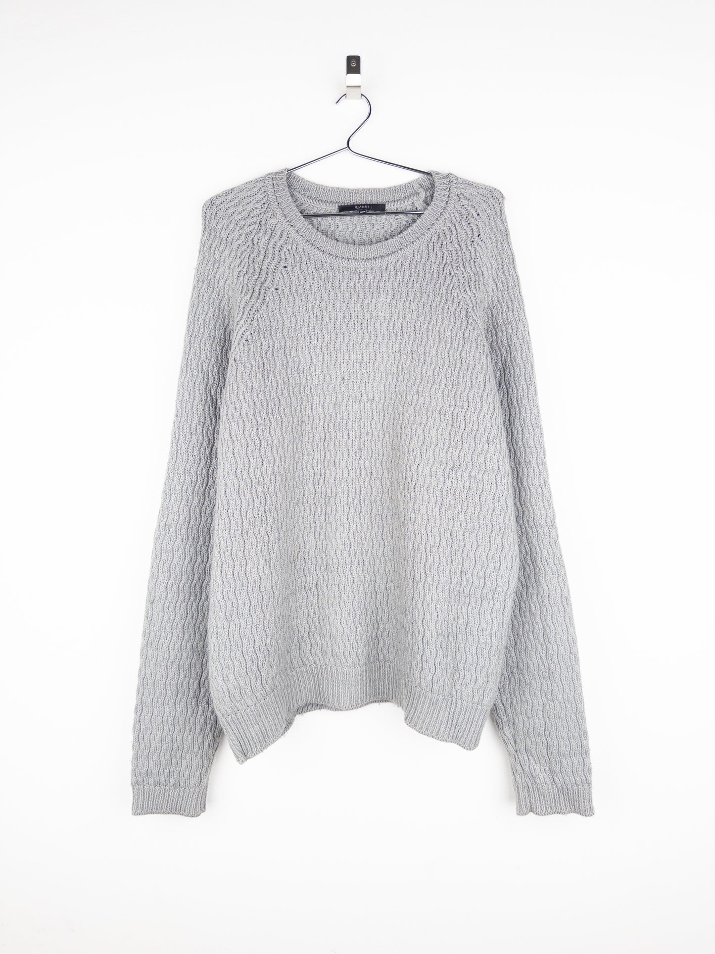 Gucci by Tom Ford 2000s Cable Knit Wave Sweater