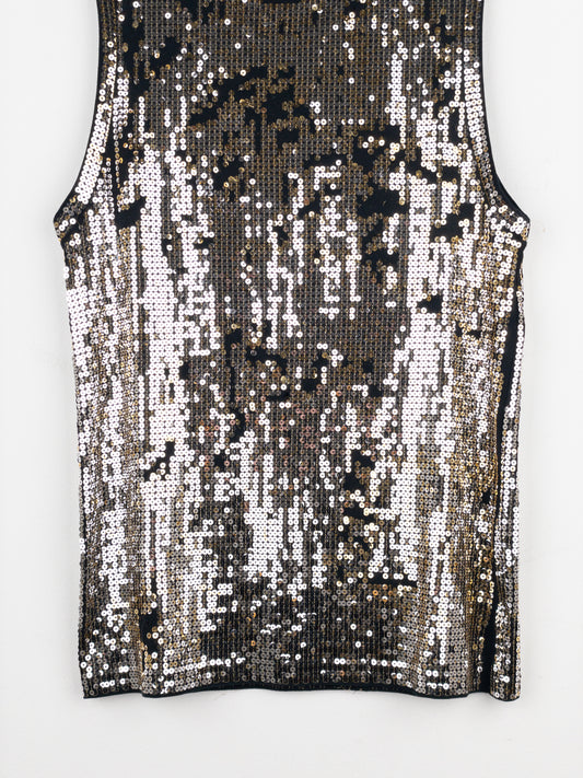 Balmain by Decarnin AW10 Distressed Sequin Tank Top – photo 4