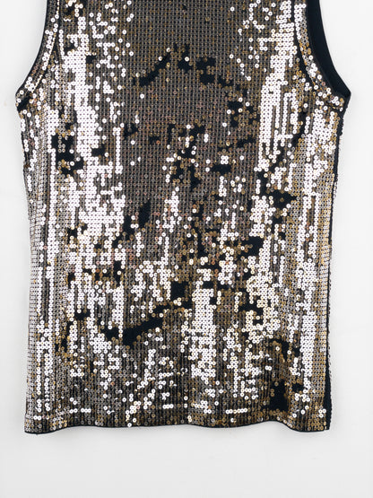 Balmain by Decarnin AW10 Distressed Sequin Tank Top