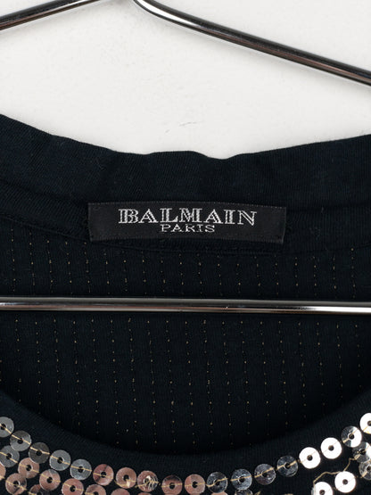 Balmain by Decarnin AW10 Distressed Sequin Longsleeve Shirt