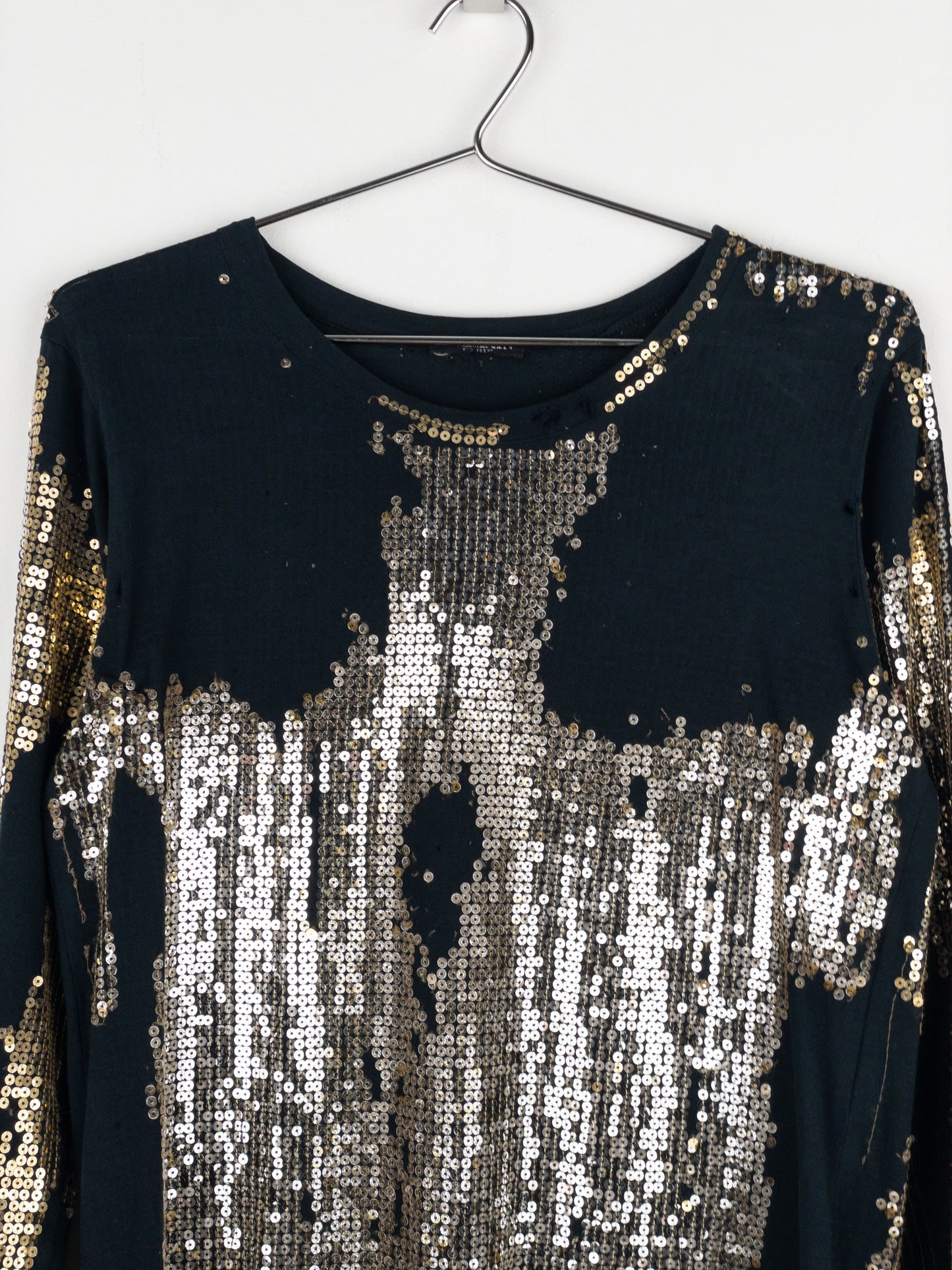 Balmain by Decarnin AW10 Distressed Sequin Longsleeve Shirt