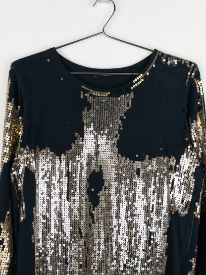 Balmain by Decarnin AW10 Distressed Sequin Longsleeve Shirt