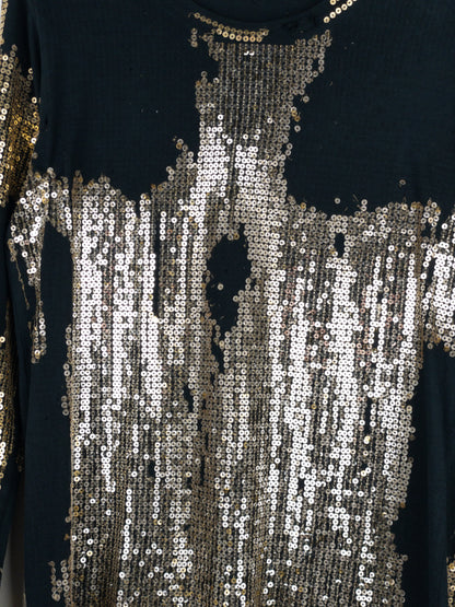 Balmain by Decarnin AW10 Distressed Sequin Longsleeve Shirt