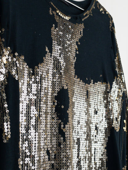 Balmain by Decarnin AW10 Distressed Sequin Longsleeve Shirt