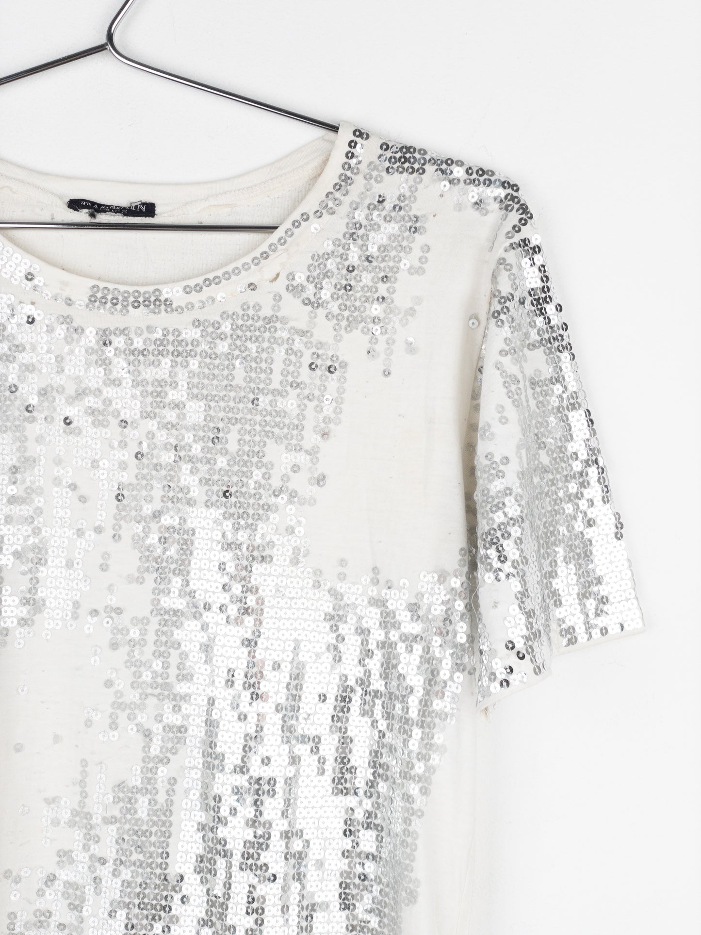 Balmain by Decarnin AW10 Distressed Sequin T-Shirt