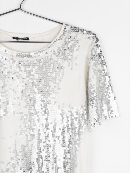 Balmain by Decarnin AW10 Distressed Sequin T-Shirt