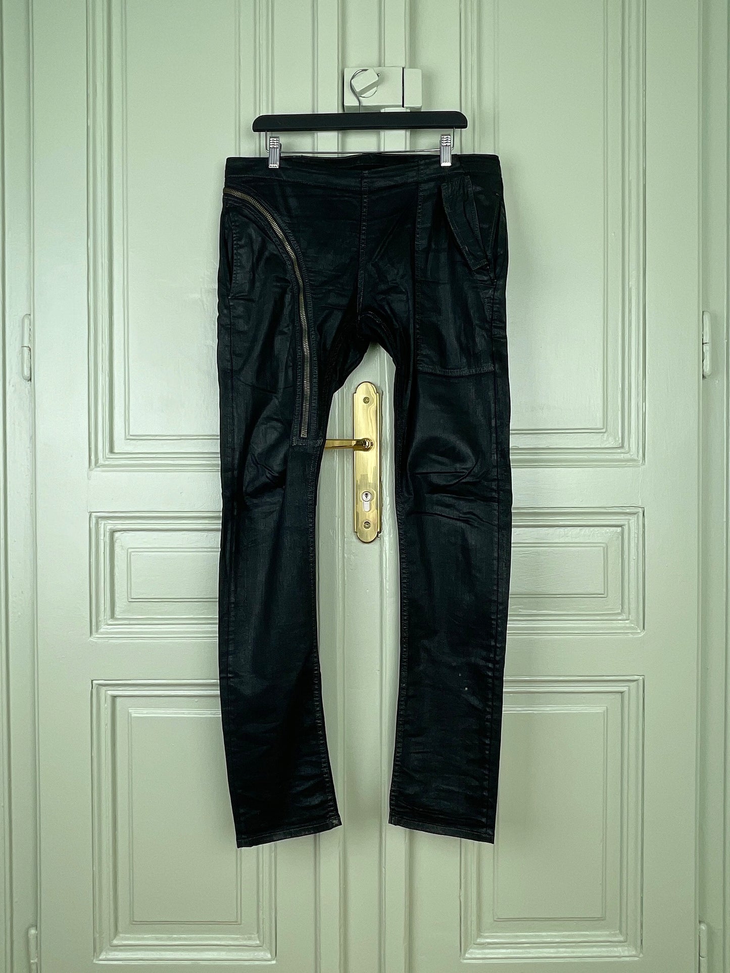 Rick Owens DRKSHDW SS15 "Faun" Coated Denim Aircut Pants