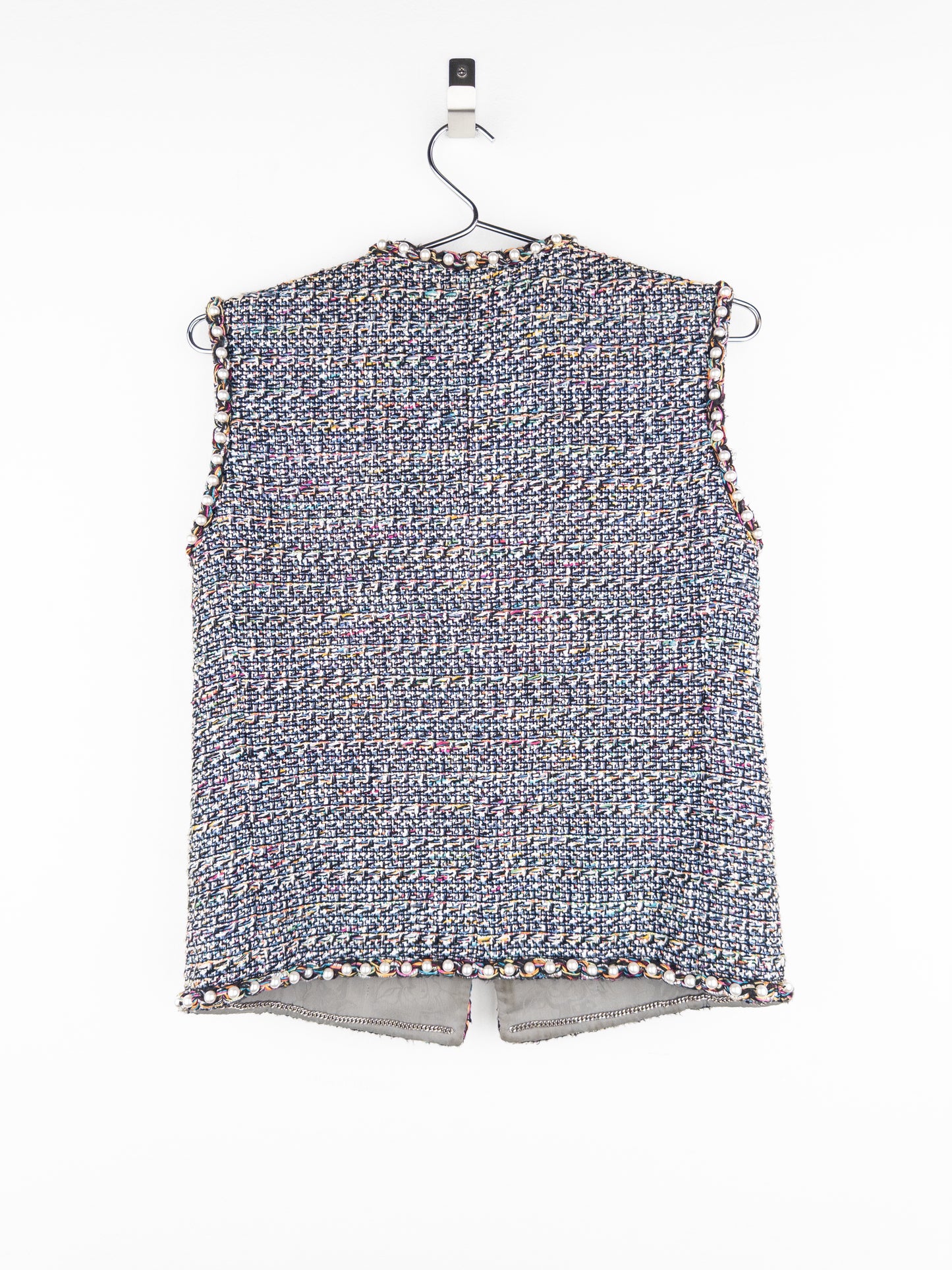 Chanel by Karl Lagerfeld SS17 Pearl Trim Tweed Vest