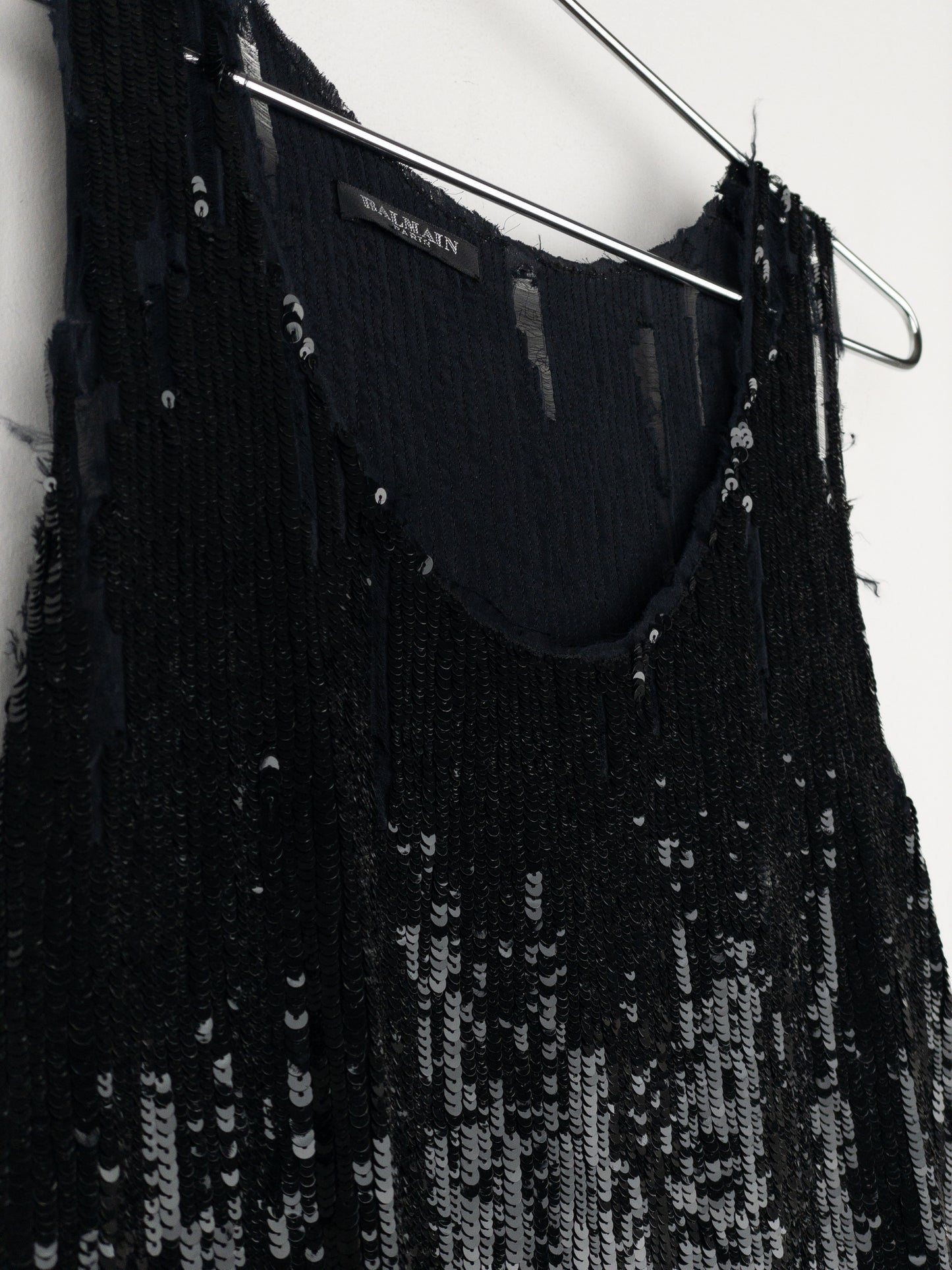 Balmain by Decarnin AW10 Distressed Sequin Tank Top