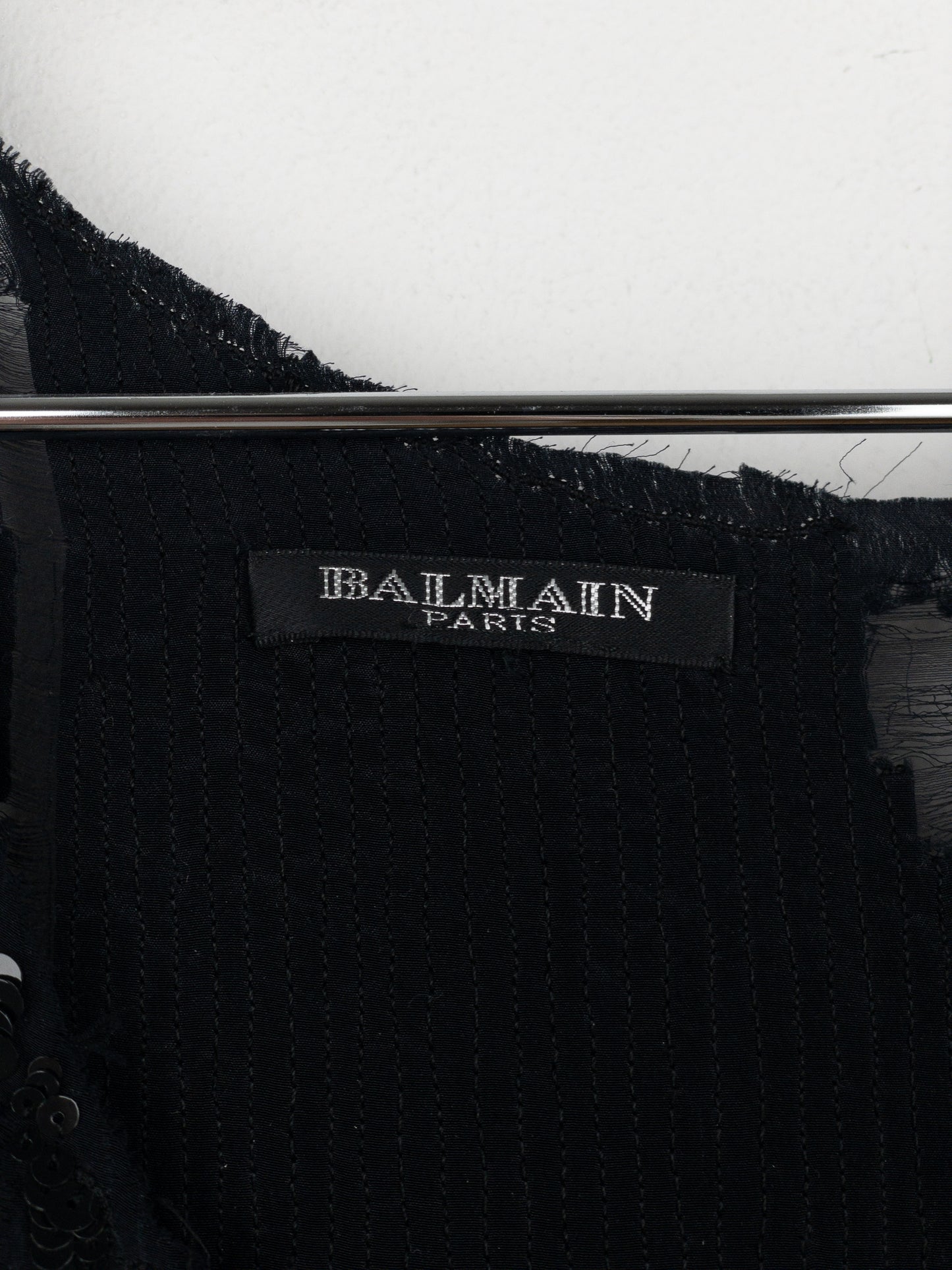 Balmain by Decarnin AW10 Distressed Sequin Tank Top