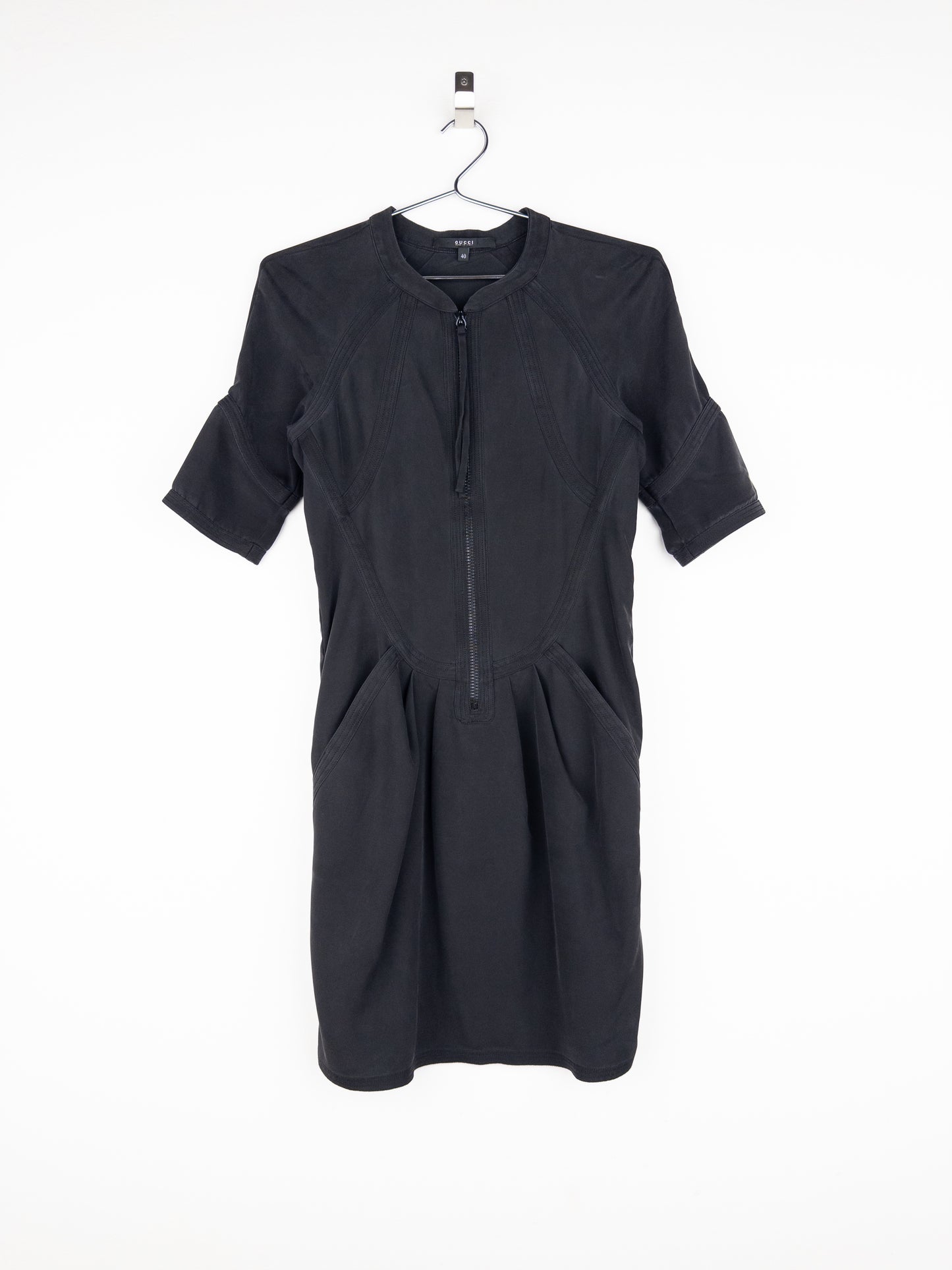 Gucci by Tom Ford 2000s Zipper Panel Mini-Dress