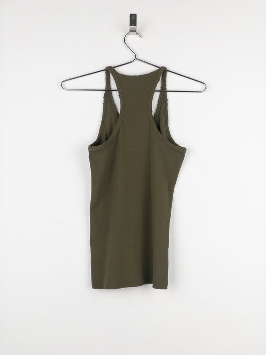 Balmain by Decarnin Distressed Ribbed Tank Top