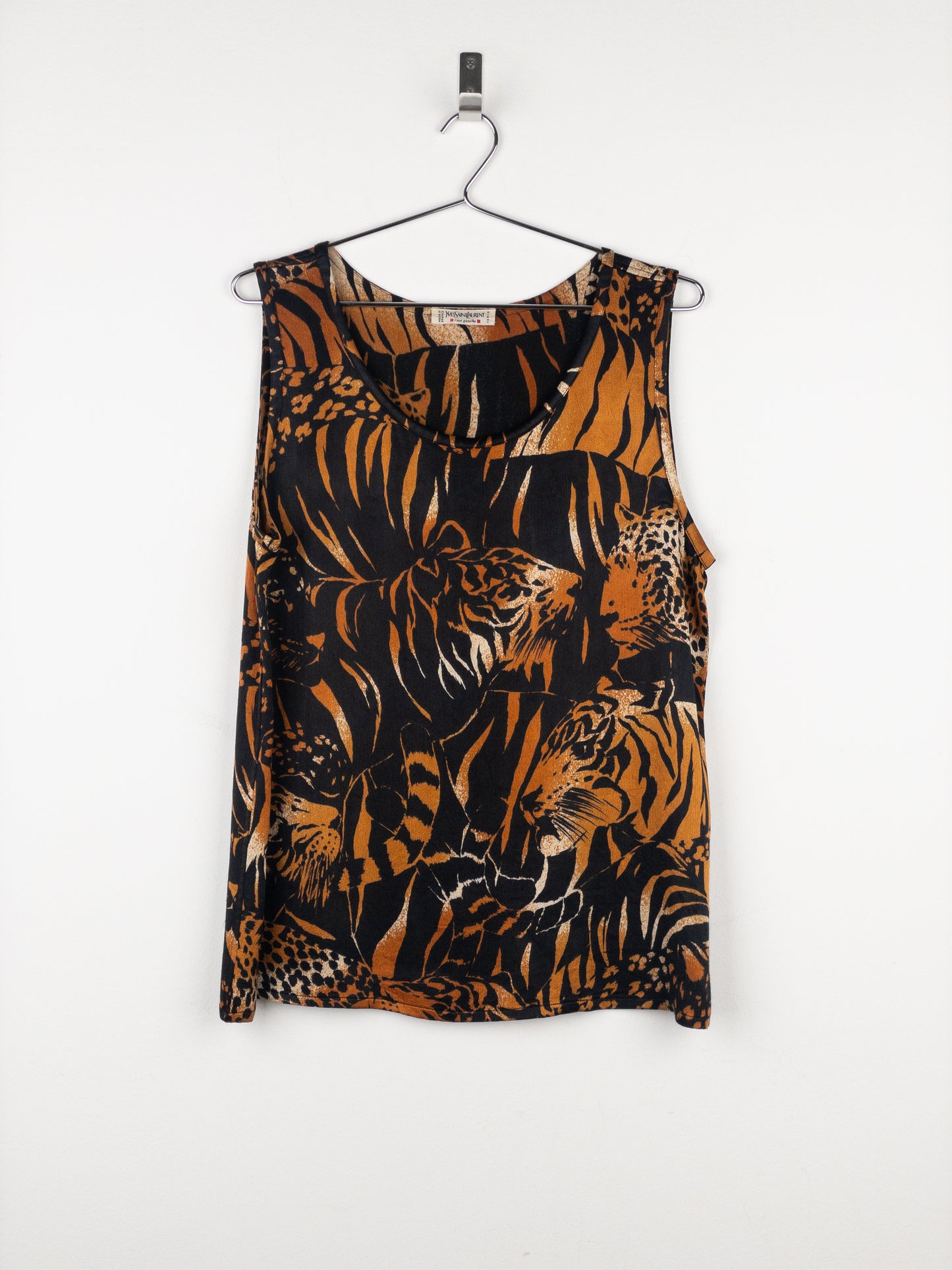 Yves Saint Laurent Rive Gauche by Tom Ford Tiger Print Tank Top