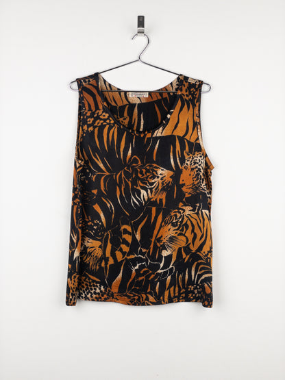 Yves Saint Laurent Rive Gauche by Tom Ford Tiger Print Tank Top