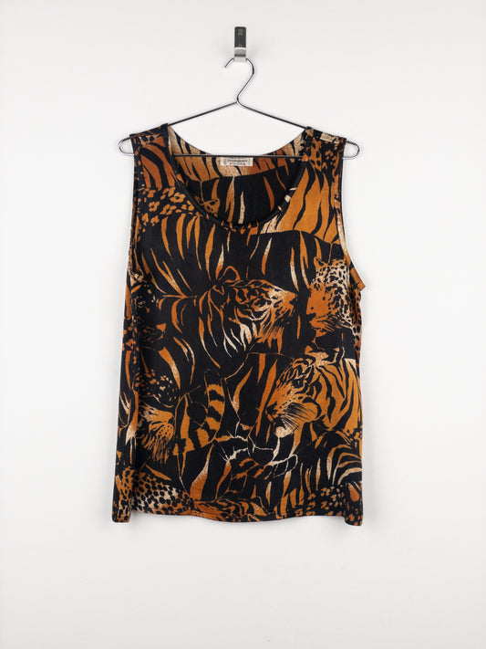 Yves Saint Laurent Rive Gauche by Tom Ford Tiger Print Tank Top
