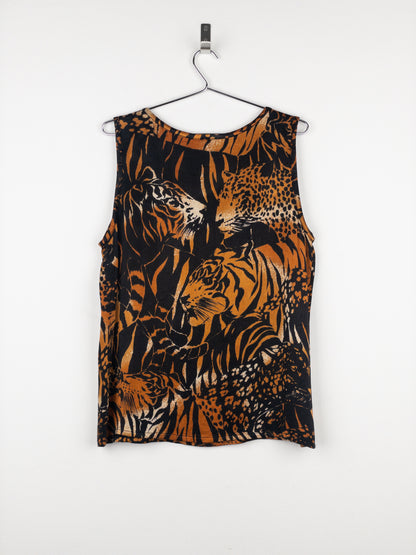 Yves Saint Laurent Rive Gauche by Tom Ford Tiger Print Tank Top