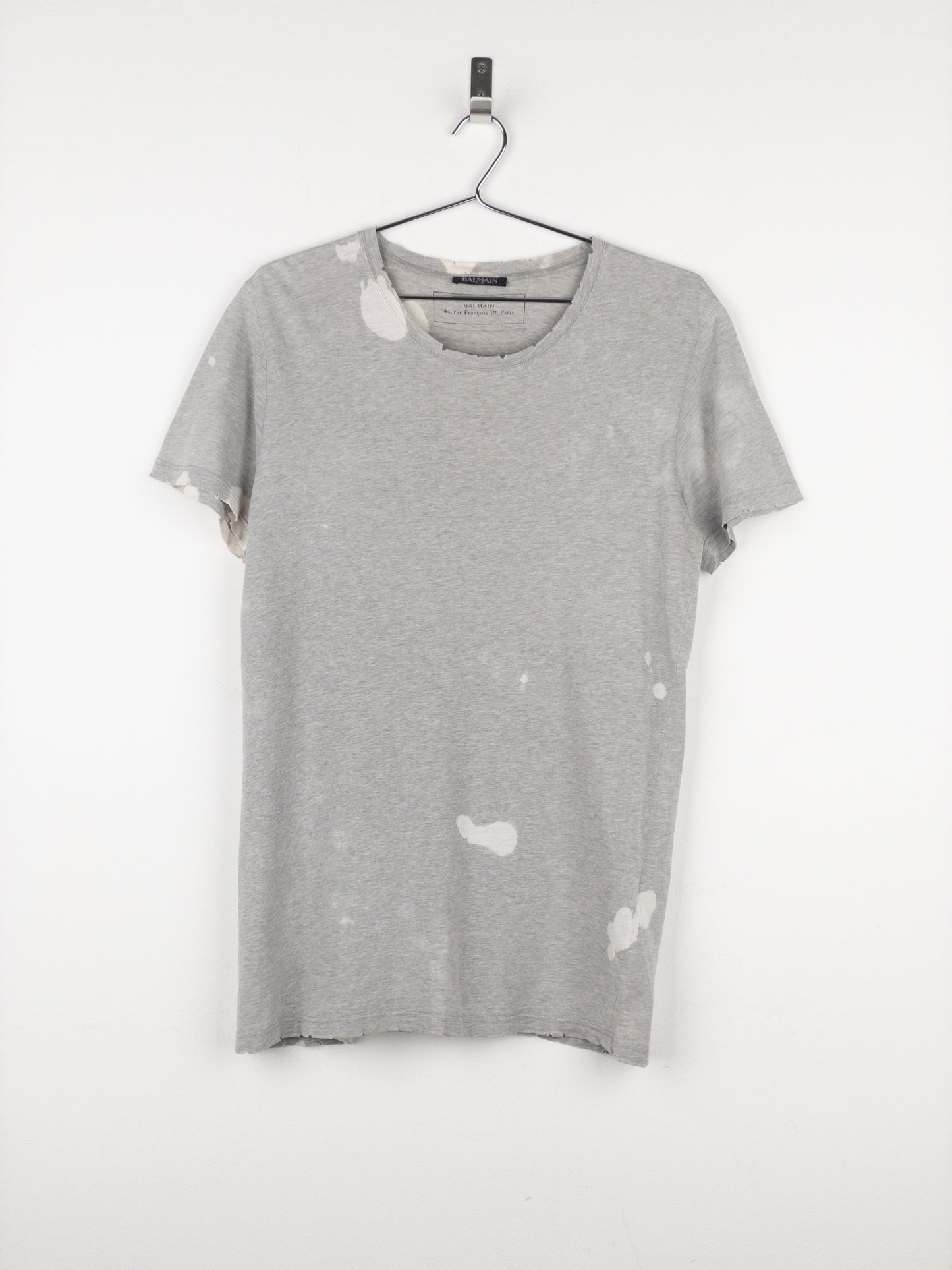 Balmain by Decarnin AW10 Distressed Bleach Stain T-Shirt