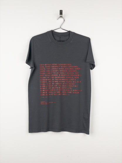 Rick Owens AW19 ‘Larry’ Affliction Poem Print Level T-Shirt