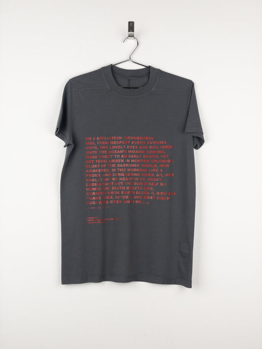 Rick Owens AW19 ‘Larry’ Affliction Poem Print Level T-Shirt