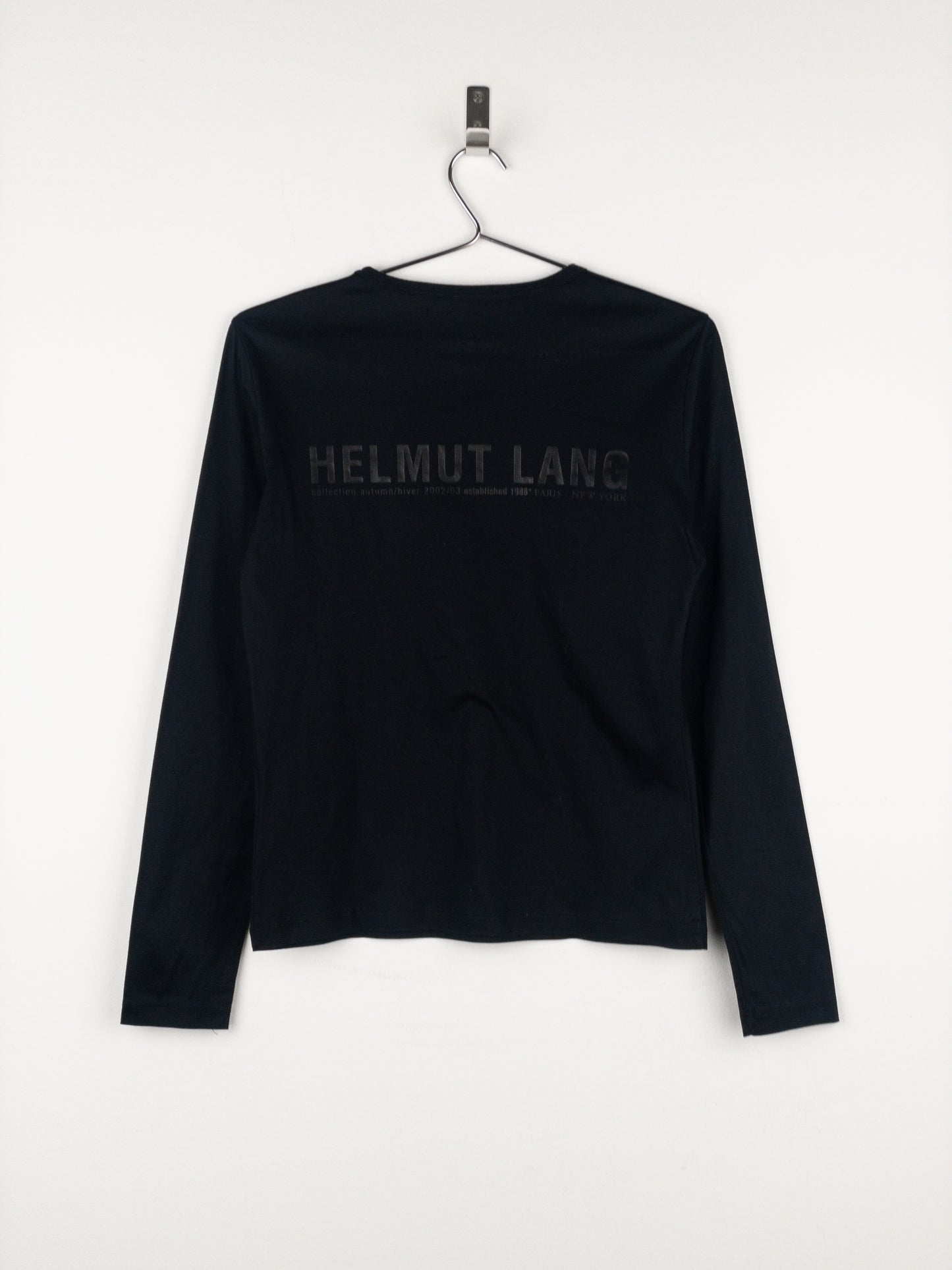 Helmut Lang AW02 ‘Paris’ Print Backstage Longsleeve Shirt