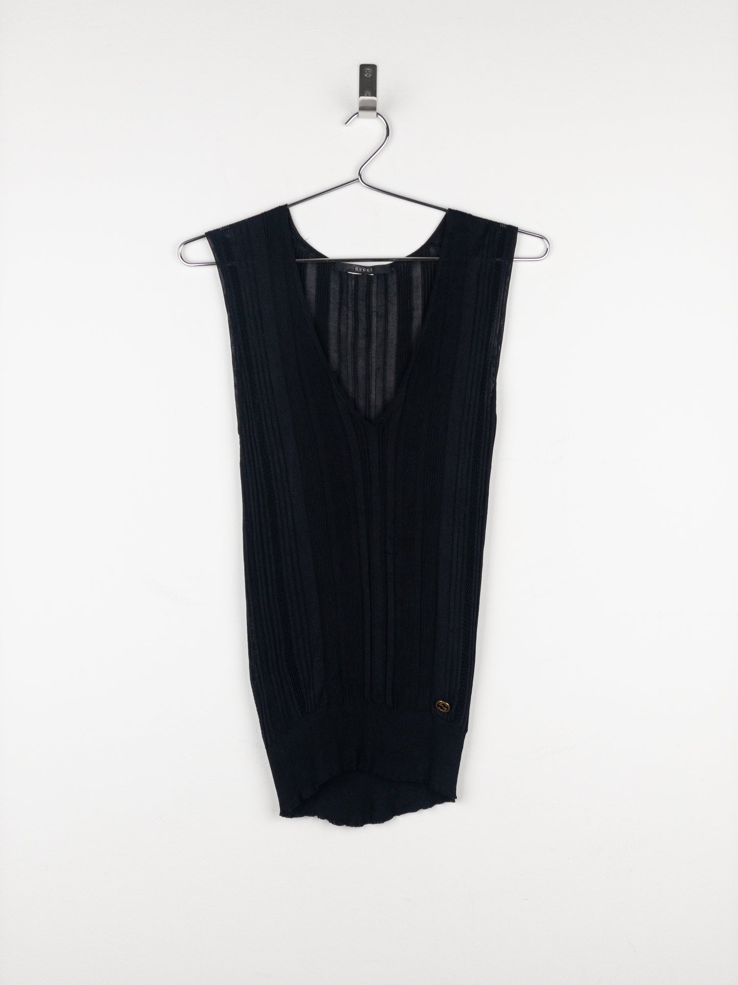 Gucci by Tom Ford 1990s See Through Knit Tank Top