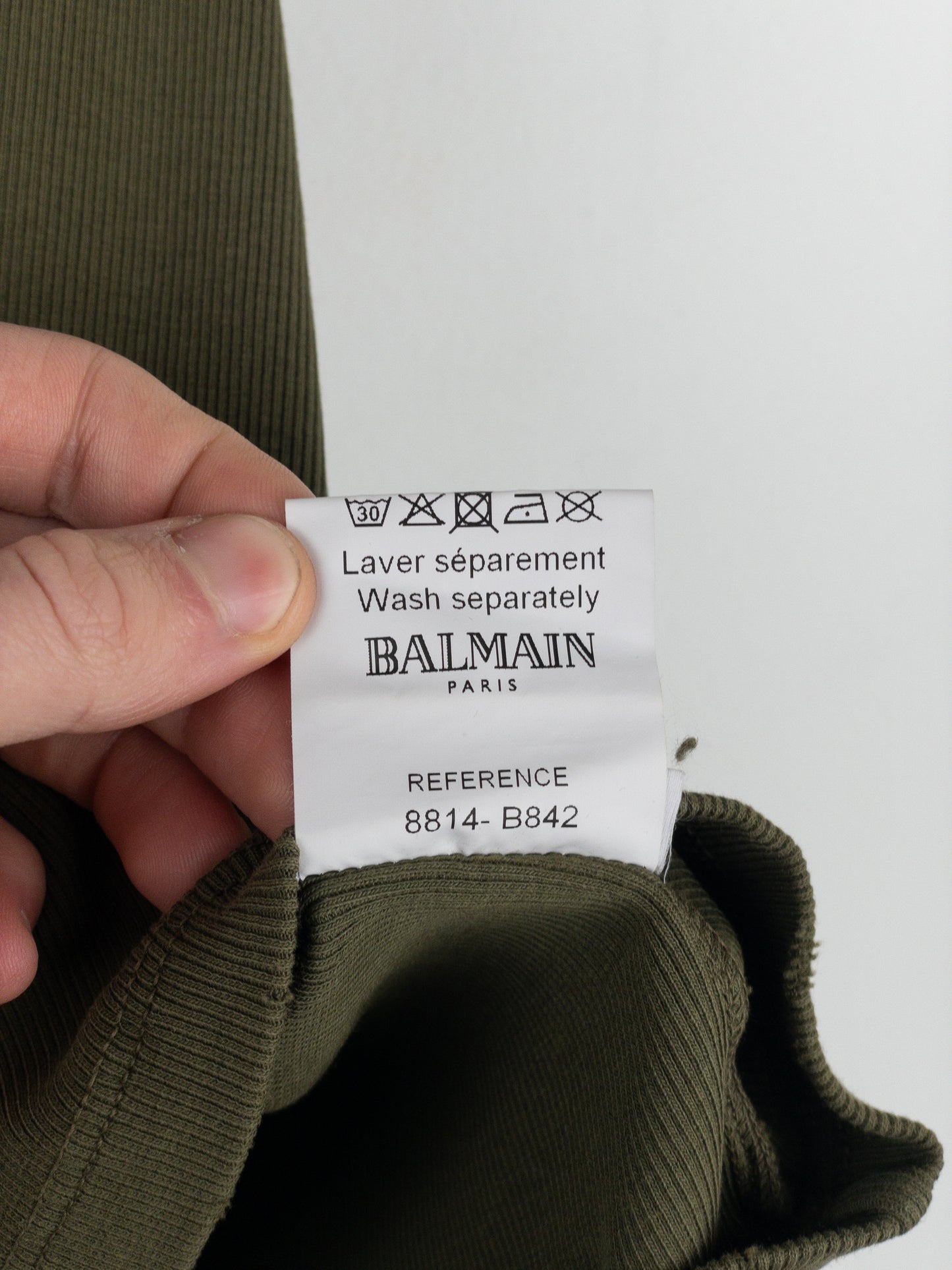 Balmain by Decarnin Distressed Ribbed Tank Top