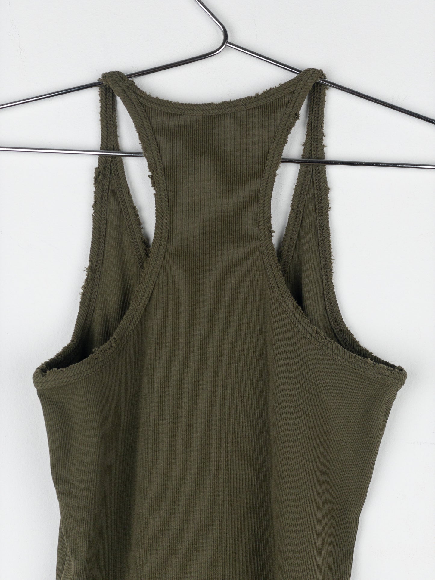 Balmain by Decarnin Distressed Ribbed Tank Top