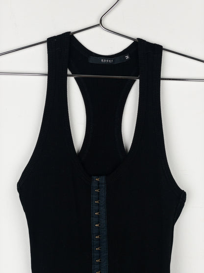 Gucci by Tom Ford SS01 Ribbed Corset Tank Top