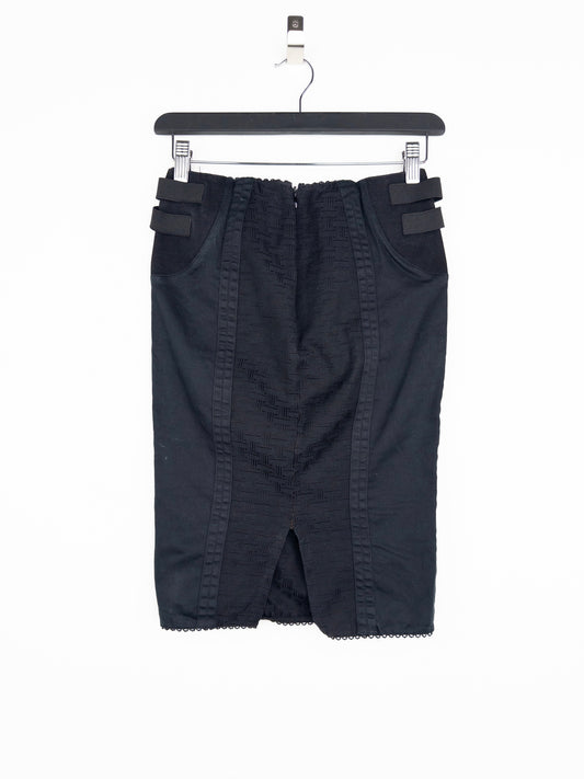 Dolce & Gabbana SS02 Bondage Pencil Midi-Skirt