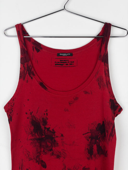 Balmain by Decarnin SS11 Bloodstain Punk Tank Top – photo 3