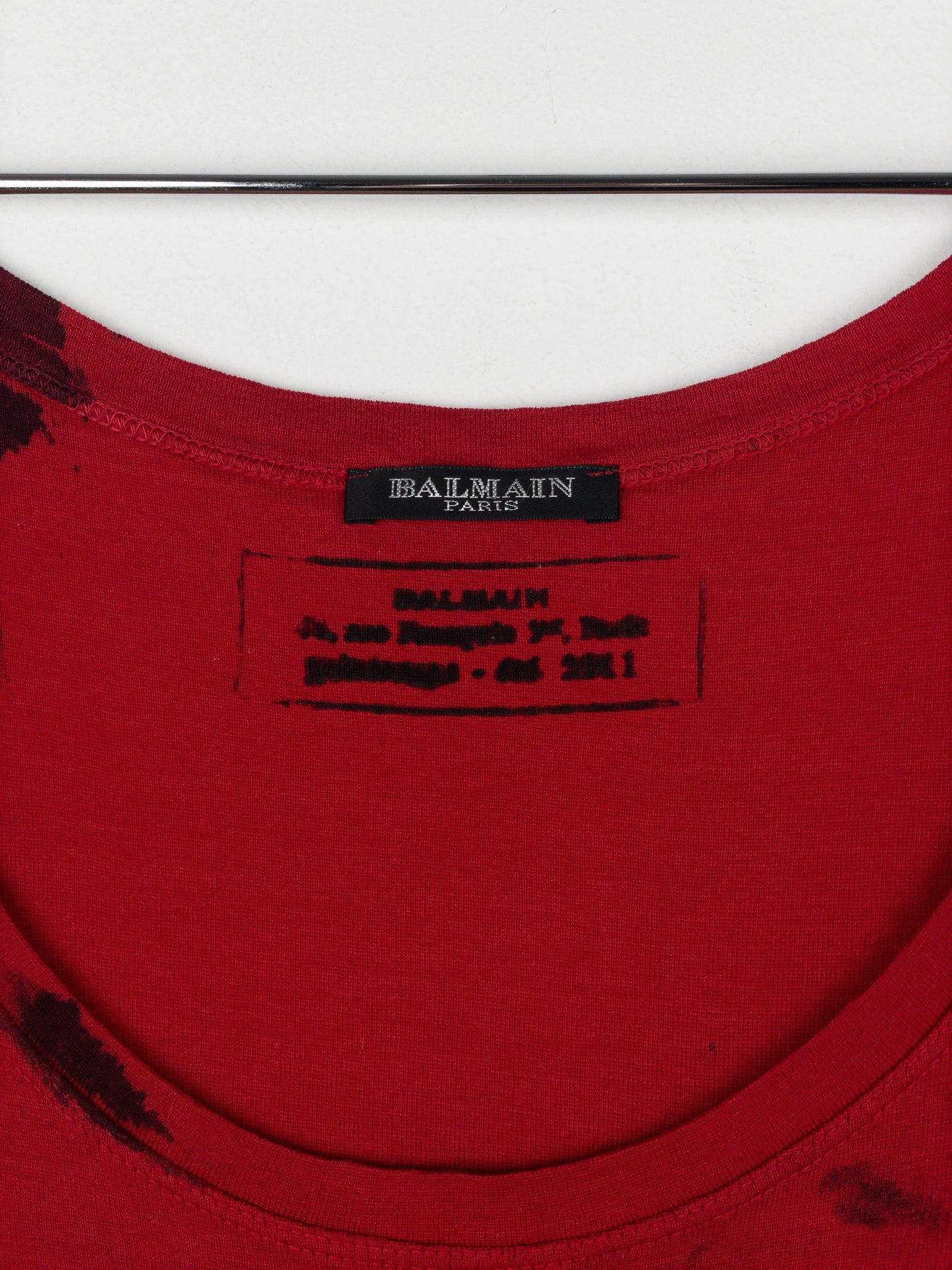 Balmain by Decarnin SS11 Bloodstain Punk Tank Top