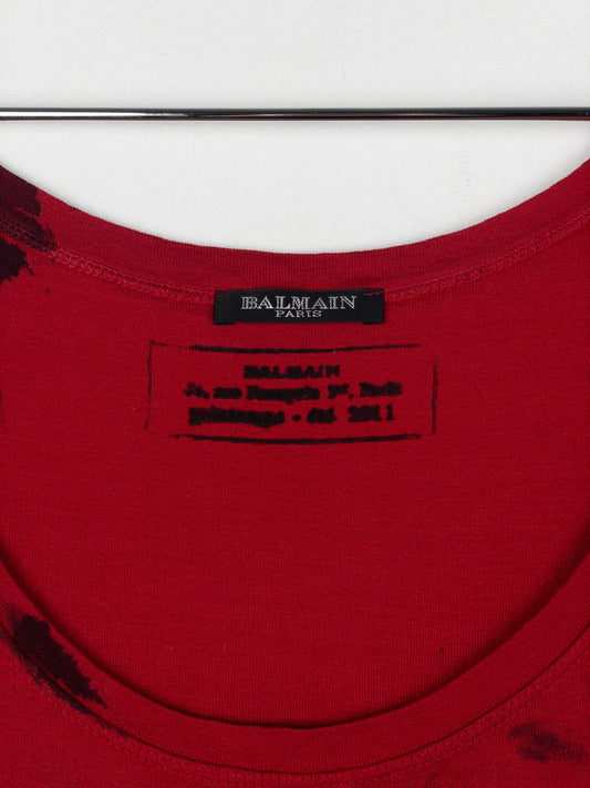 Balmain by Decarnin SS11 Bloodstain Punk Tank Top – photo 4