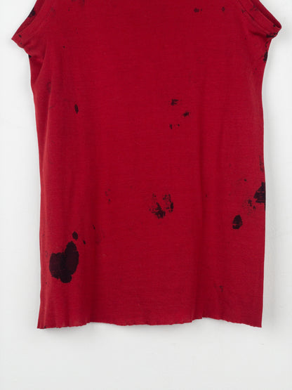 Balmain by Decarnin SS11 Bloodstain Punk Tank Top