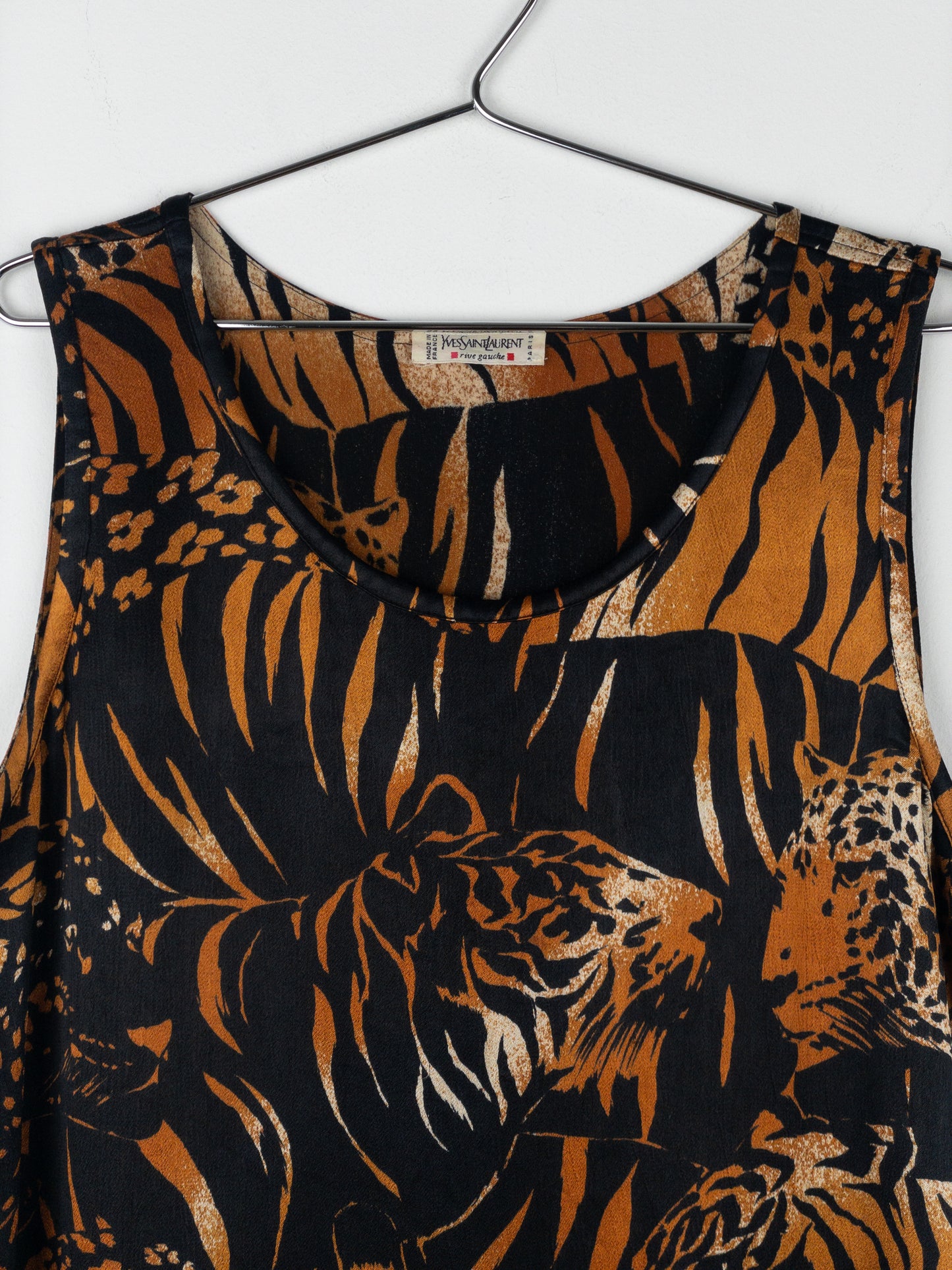Yves Saint Laurent Rive Gauche by Tom Ford Tiger Print Tank Top