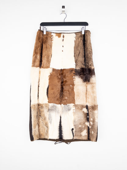 Miu Miu AW99 Cowhide Patchwork Maxi-Skirt