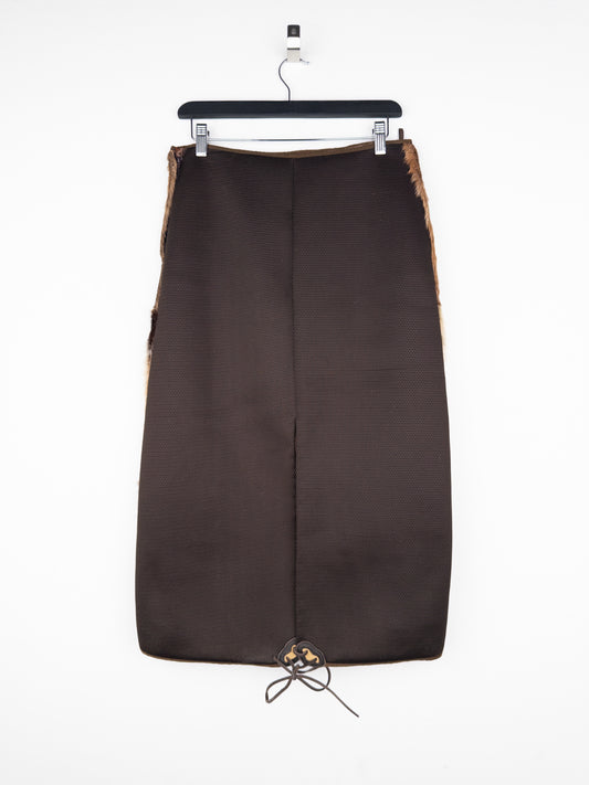Miu Miu AW99 Cowhide Patchwork Maxi-Skirt