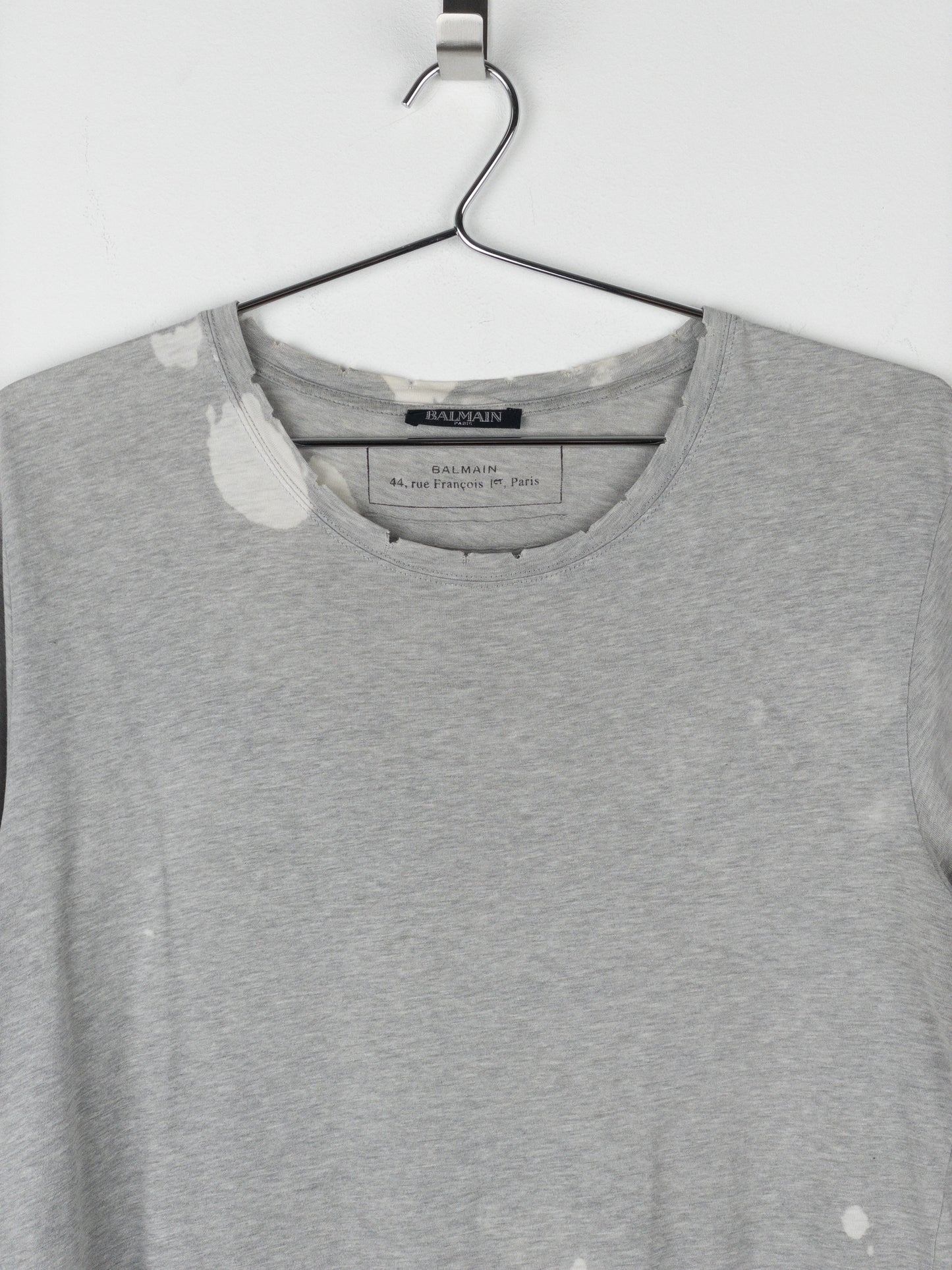 Balmain by Decarnin AW10 Distressed Bleach Stain T-Shirt